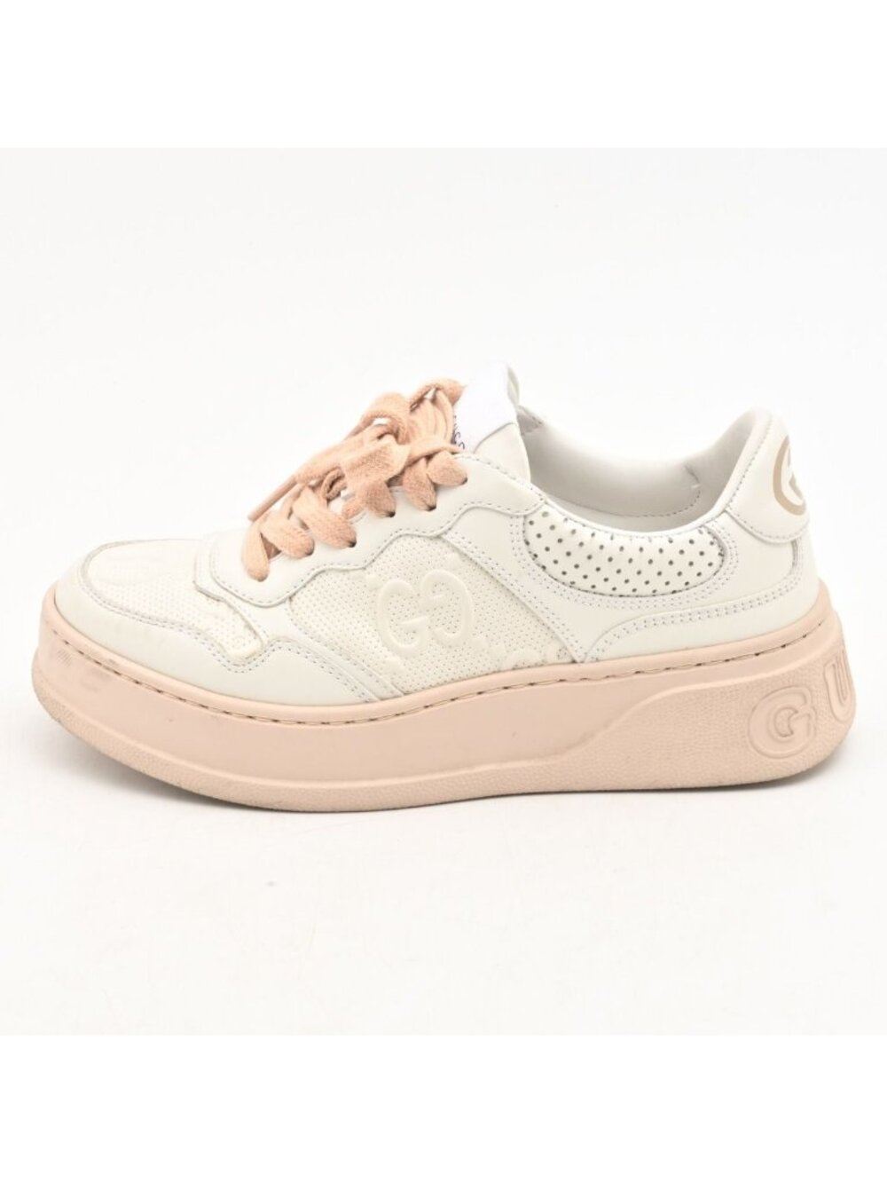 Gucci Sneakers White Embossed Leather